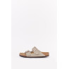 BIRKENSTOCK TAUPE ARIZONA NARROW SOFT FOOTBED SUEDE LEATHER SANDALS